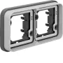 Hager WNA402 marco embellecedor Kallysto.pur 2 elementos, blanco puro
