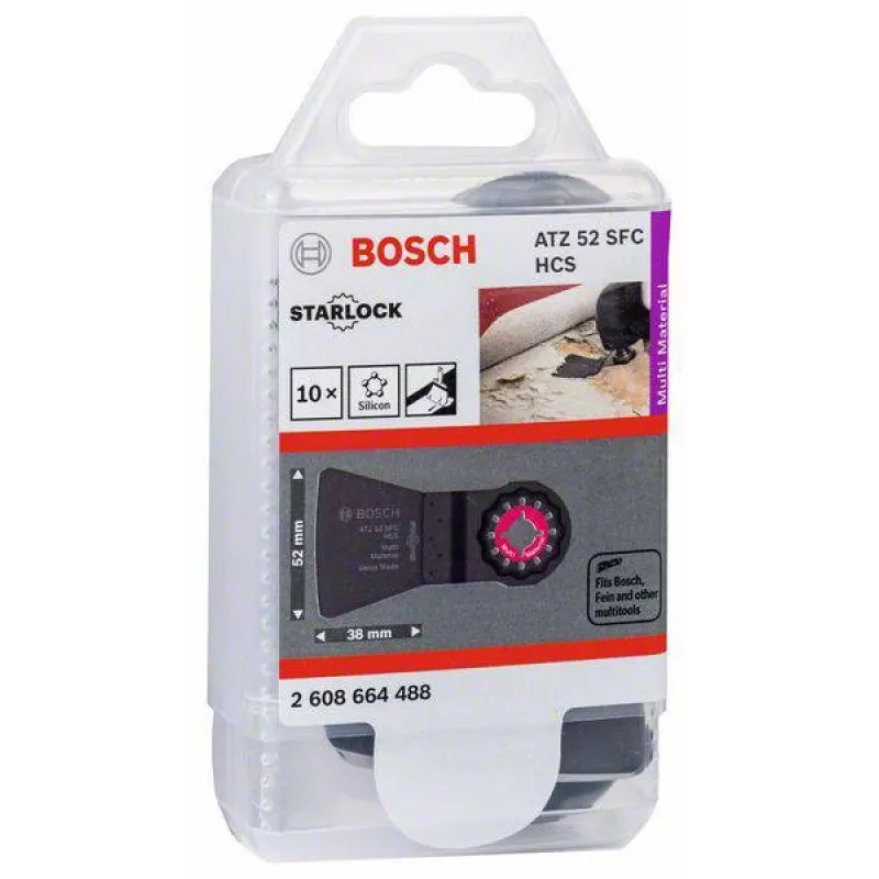Bosch StarlockPlus hoja raspadora HCS ATZ 52 SC, 52 mm, pack de 10 2CPX062126R9999