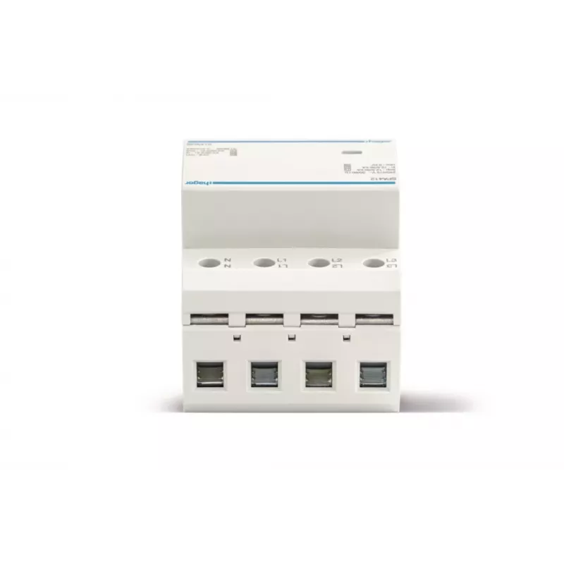 HAGER SPA412 protector contra sobretensiones combinado tipo 1+2+3, 12,5kA, TNS/TT, 4 polos, 230/400V