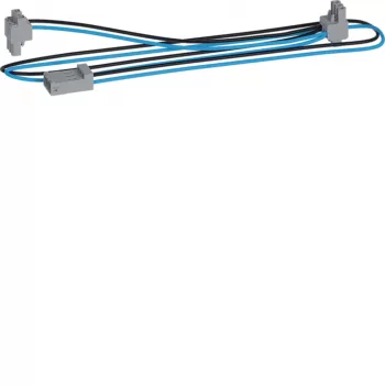 HAGER KU9S80YE Cable en Y KNX, negro/azul, 1 conector macho a 2 conectores hembra, 0,8 m
