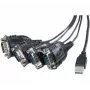 Exertis Connect Cable adaptador USB a serie, conector macho USB-A a conector macho DB-9, 1,3 m, tornillos cautivos, negro 040344