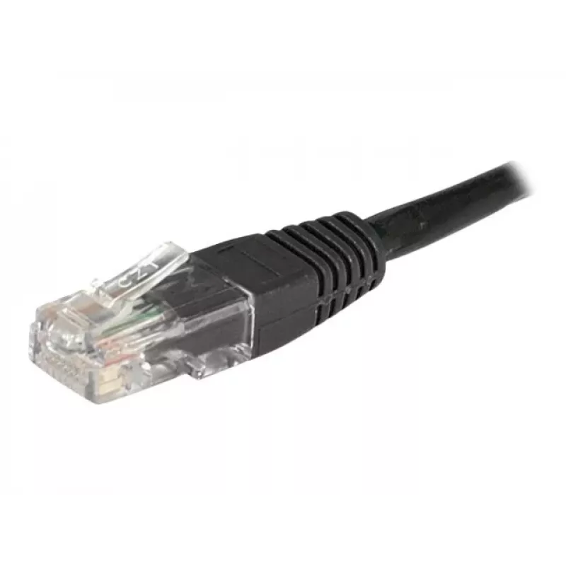 EXERTIS CONNECT Cable de red Cat6 U/UTP, 1 m, negro, RJ45, protección de lengüeta 246772