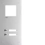 Hager RTQ102X Placa frontal para portero automático, mono, 2 pulsadores de llamada, aluminio