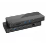 EXERTIS CONNECT Switch KVM con docking station, HDMI 4K Ultra HD, LAN, hub USB de 4 puertos, audio, lector de tarjetas (061110)