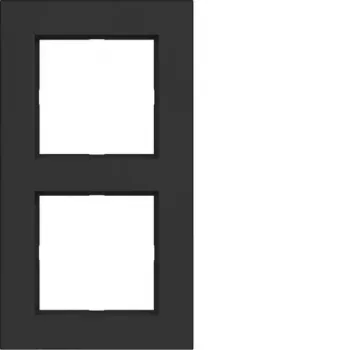 Hager A.8 Marco 2 elementos Negro mate WAD8200BM