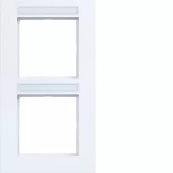 Hager Berker A.8 Marco vertical 2 elementos, blanco polar brillante WAD8203WG