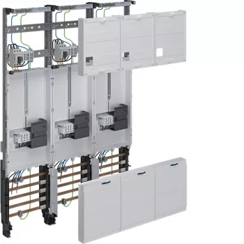 HAGER Armario de contadores completo 3 puntos universal Hessen 1050mm 3 campos ZL34C4N