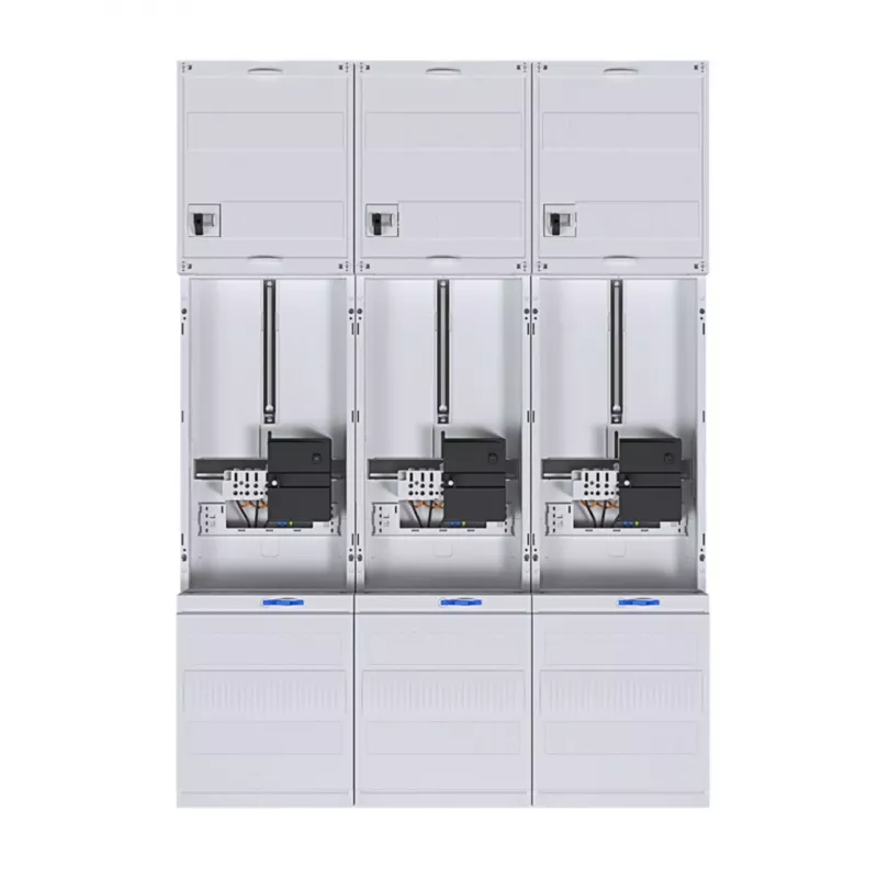 HAGER Armario de contadores completo 3 puntos universal Hessen 1050mm 3 campos ZL34C4N