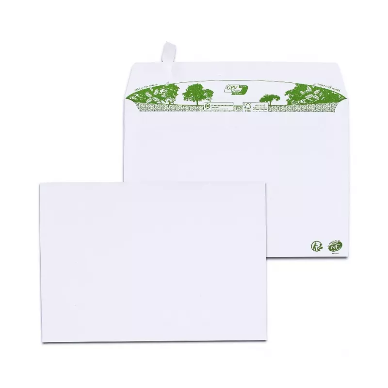 GPV ERAPure 3303 Sobre C5 (162 x 229 mm), sin ventana, 80 g/m², 100% reciclado, blanco, libre de cloro