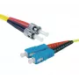 Exertis Connect Cable de parcheo de fibra óptica ST/UPC a SC/UPC monomodo dúplex, 2m, OS2, LSZH, Amarillo 392882