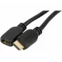 EXERTIS CONNECT Cable de extensión HDMI de alta velocidad, dorado, conector HDMI tipo A macho a hembra, 1,0 m 128395