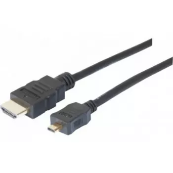 EXERTIS CONNECT cable Micro HDMI High Speed con Ethernet, dorado, HDMI Type-A a Micro HDMI Type-D, 1,0 m 128490
