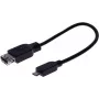 EXERTIS CONNECT cable adaptador Micro USB OTG, conector hembra USB-A a conector macho Micro-B, 0,15 m, negro 532416