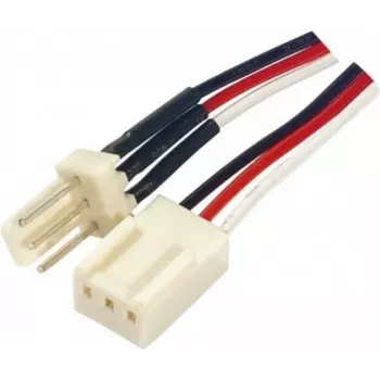 EXERTIS CONNECT cable prolongador de alimentación para ventilador de 3 pines, 0,45 m, negro 146871