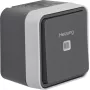 Hager WNC016 conmutador de calefacción de superficie con marcado de calefacción, IP55, gris