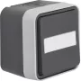 Hager WNC027 pulsador, 1 polo, 1 contacto de cierre, 10A, 250V AC, carril DIN, gris claro
