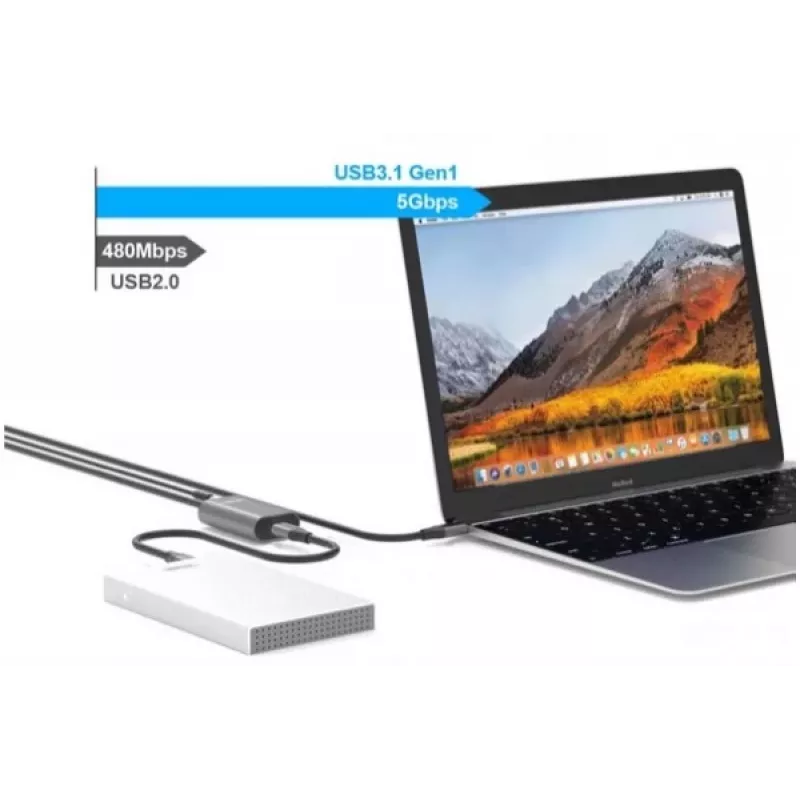 Exertis Connect cable prolongador USB-C activo 5m USB 3.1 Gen 1 5Gbps 60W PD 149255