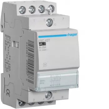 Contactor modular HAGER ESC427 25A 2NO+2NC 230V AC
