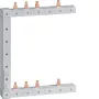 HAGER KCF563L Peine de fases vertical izquierdo, 2 filas, 2 polos, 63 A, 12 módulos, tipo espiga