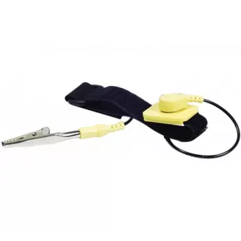 EXERTIS CONNECT Pulsera antiestática – muñequera de conexión a tierra ESD con cable espiral, 1 MΩ, ajustable (904500)
