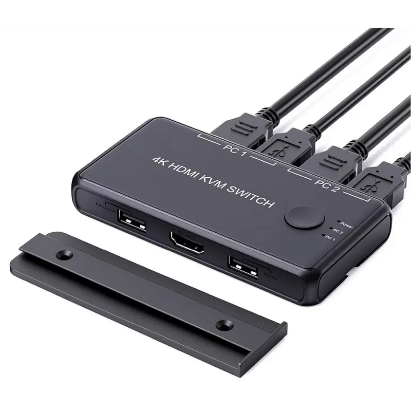 Exertis Connect Mini switch KVM, 2 puertos, HDMI / USB (060182)