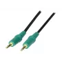 TECLINE Cable de audio, jack estéreo 3,5 mm conector macho a conector macho, 5,0 m, negro 108897