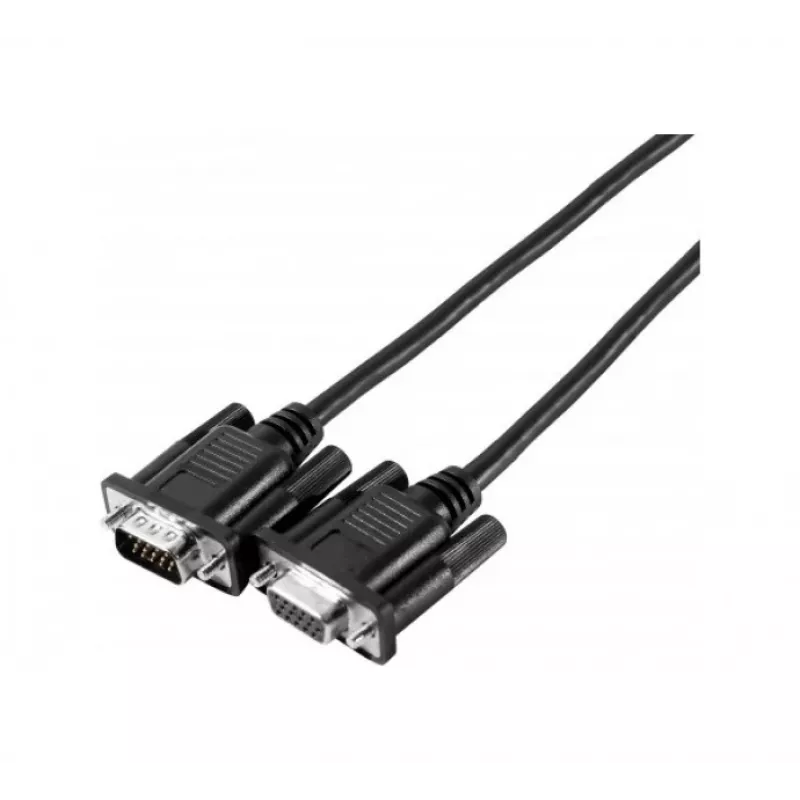 EXERTIS CONNECT Cable de monitor SVGA Eco, conector macho HD D-Sub de 15 pines a conector hembra, 3,0 m, negro - Cable de monitor económico para aplicaciones estándar (117810)