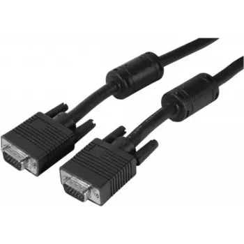 EXERTIS CONNECT Cable de monitor SVGA, conector macho HD D-Sub de 15 pines a conector macho, 10 m, negro 119730