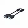 EXERTIS CONNECT Cable de monitor SVGA, conector macho HD D-Sub de 15 pines a conector hembra, 2,0 m, negro 119800