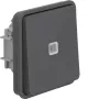HAGER WNA021 Pulsador iluminado con contacto conmutado, serie W.1, blanco polar