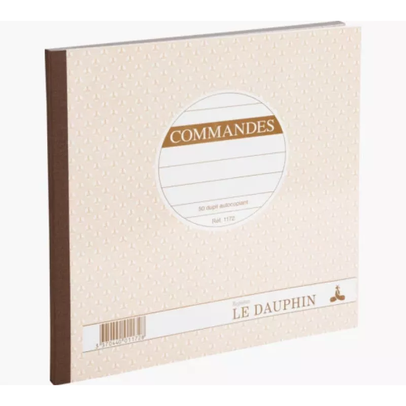 Le Dauphin Manifold Commandes Bloc de formularios de pedido, 210 x 210 mm, 2 partes autocopiativas, 50 juegos, blanco/amarillo (1172D)