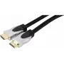 EXERTIS CONNECT Cable HDMI de alta velocidad con Ethernet, dorado, trenzado, 1,5 m, negro 127899
