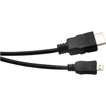 EXERTIS CONNECT Cable Micro-HDMI, alta velocidad con Ethernet, dorado, HDMI Type-A a Micro HDMI Type-D, 2,0 m 128495