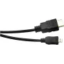 EXERTIS CONNECT Cable Micro-HDMI, alta velocidad con Ethernet, dorado, HDMI Type-A a Micro HDMI Type-D, 2,0 m 128495
