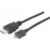 EXERTIS CONNECT Cable Micro-HDMI, alta velocidad con Ethernet, dorado, HDMI Type-A a Micro HDMI Type-D, 2,0 m 128495
