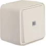Hager WNC021B Pulsador, superficie, iluminado, 1 NA, IP55, blanco polar