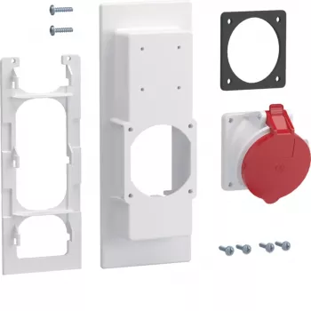 Toma de brida CEE universZ HAGER ZY32CEE 32A 5 polos 400V IP44 rojo
