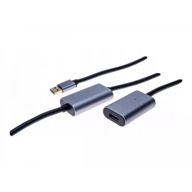 EXERTIS CONNECT Cable alargador USB 3.0 activo 10 m, conector macho USB-A a conector hembra USB-A, 5 Gbit/s, negro 149264