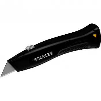 STANLEY FMHT10504-0 Cuchillo de bolsillo de alta resistencia con hoja retráctil, negro, 3 hojas