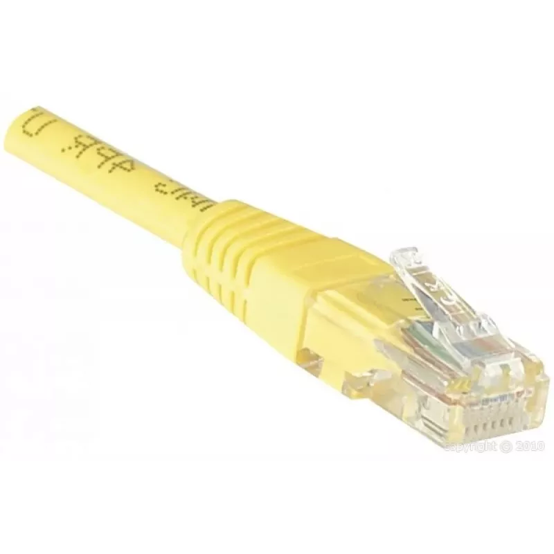 EXERTIS CONNECT Cable de red Cat6 U/UTP, RJ45, amarillo, 1,5 m, Snagless EXC245740