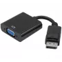 Exertis Connect Adaptador DisplayPort 1.2 a VGA con audio estéreo, activo, conector macho DisplayPort a conector hembra VGA, negro (127370)