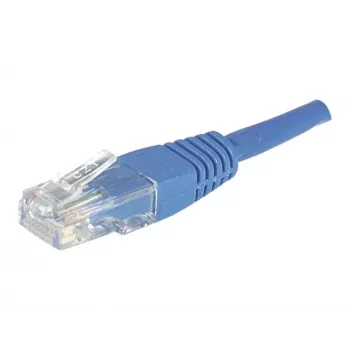 EXERTIS CONNECT Cable de red CAT.6 U/UTP de cobre sin blindaje, azul, 15,0 m, RJ45 con protección de lengüeta 246761