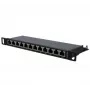 EXERTIS CONNECT Panel de parcheo Cat. 6A STP 10 pulgadas 0,5U 12 puertos, negro 257312