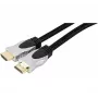 EXERTIS CONNECT Cable HDMI de alta velocidad con Ethernet, dorado, funda trenzada, 3,0 m, negro 127911