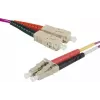 EXERTIS CONNECT Cable de fibra óptica 10 m LC/UPC a LC/UPC OM4 multimodo dúplex, LSZH, violeta erika 392786