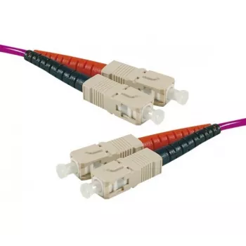 Cable de parcheo de fibra óptica Exertis Connect OM4, SC dúplex a SC dúplex, UPC, 20 m, 50/125 µm, HD, 2 mm 392818