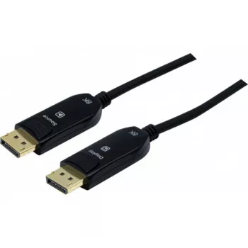 Cable híbrido de fibra óptica EXERTIS CONNECT DisplayPort 1.4, 8K, conector macho DisplayPort a conector macho DisplayPort, 50 m (128069)