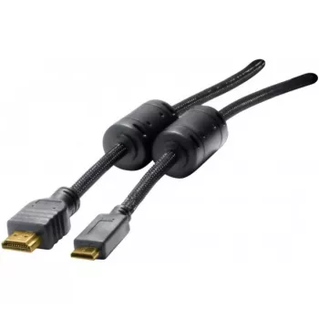 Cable mini-HDMI EXERTIS CONNECT, HDMI alta velocidad, dorado, conector macho HDMI Type-A a conector macho mini-HDMI Type-C, 3,0 m 128280
