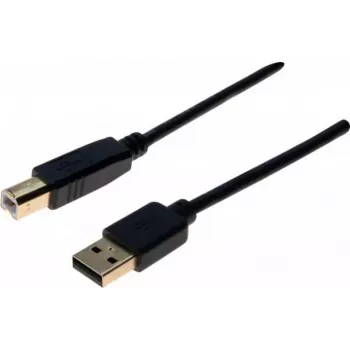 Cable USB 2.0 premium EXERTIS CONNECT, dorado, USB A a USB B, 1,0 m, negro 532427