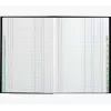 Libro planificador Le Dauphin A4, 96 páginas, 12 columnas, cubierta verde 39721D